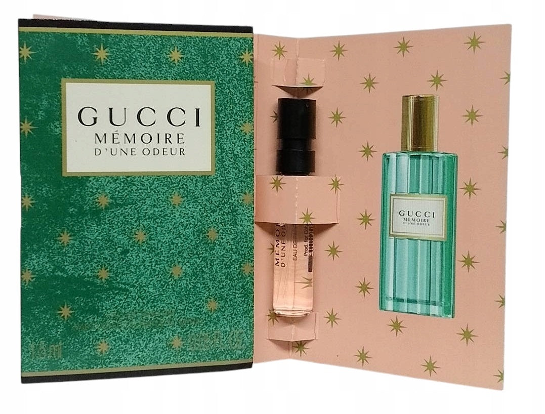 Gucci Memoire d' Une Odeur av Gucci Parfums offisielle parfymeprøve 1,5 ml 0,05 fl. oz. utgått duft Gucci Memoire d' Une Odeur av Gucci Parfums offisielle parfymeprøve 1,5 ml 0,05 fl. oz. utgått duft