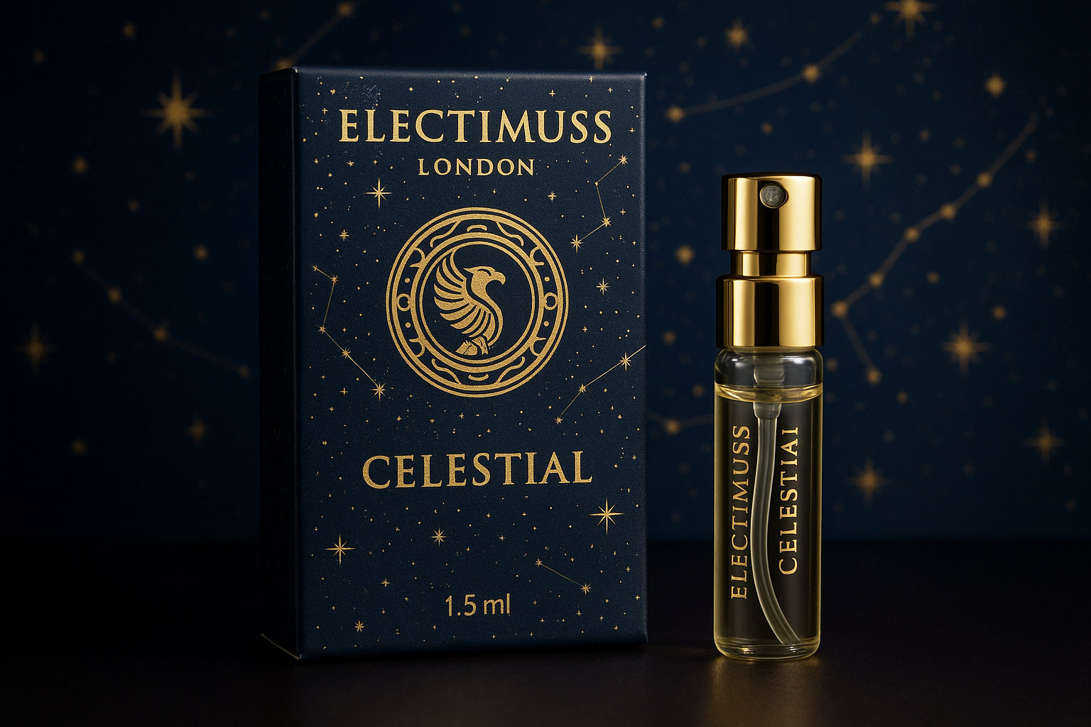 Electimuss London Celestial 1,5ml 0,05 fl. oz. offisiell parfymeprøve Electimuss London Celestial 1,5ml 0,05 fl. oz. offisiell parfymeprøve