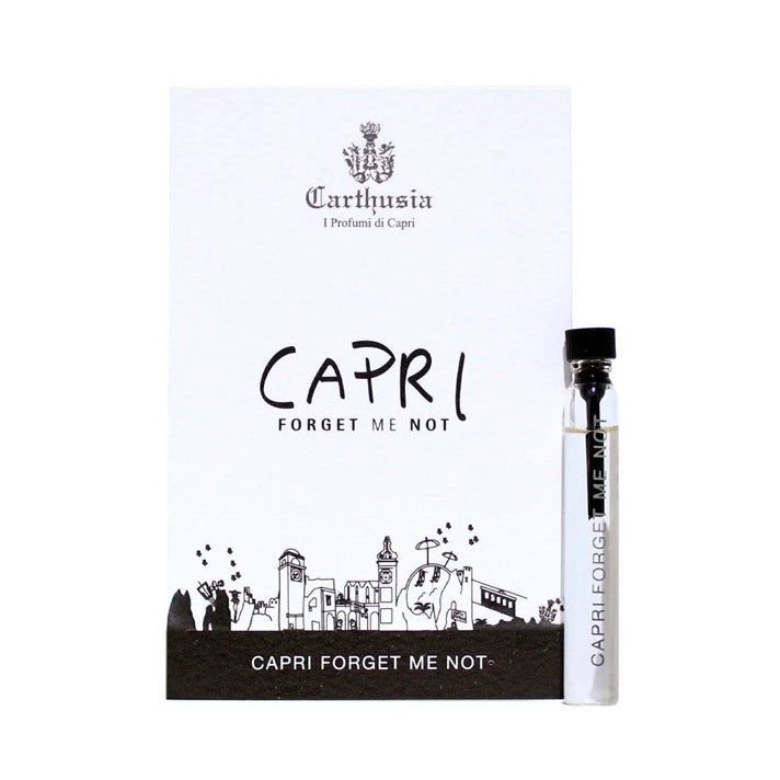 offisiell parfymeprøve av Carthusia Capri Forget Me Not størrelse 2ml 0.06 oz.
