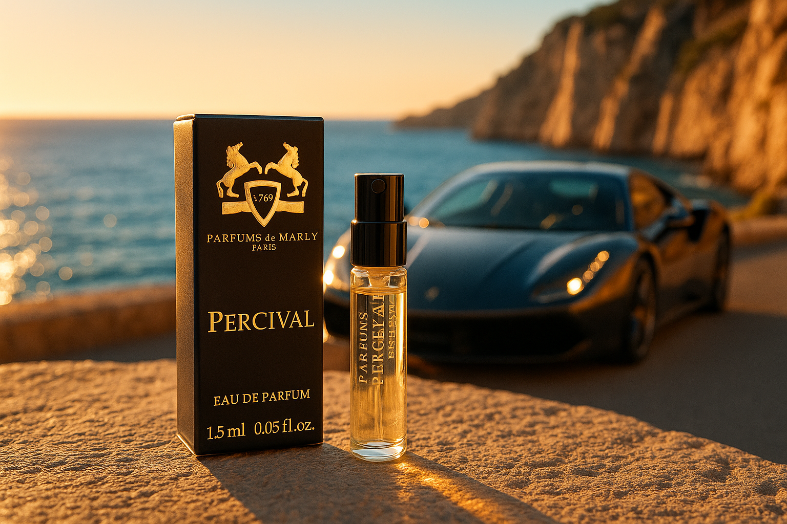 Parfums De Marly Percival offisiell duftprøve 1,5 ml 0,05 fl. o.z. parfymetester Parfums De Marly Percival offisiell duftprøve 1,5 ml 0,05 fl. o.z. parfymetester