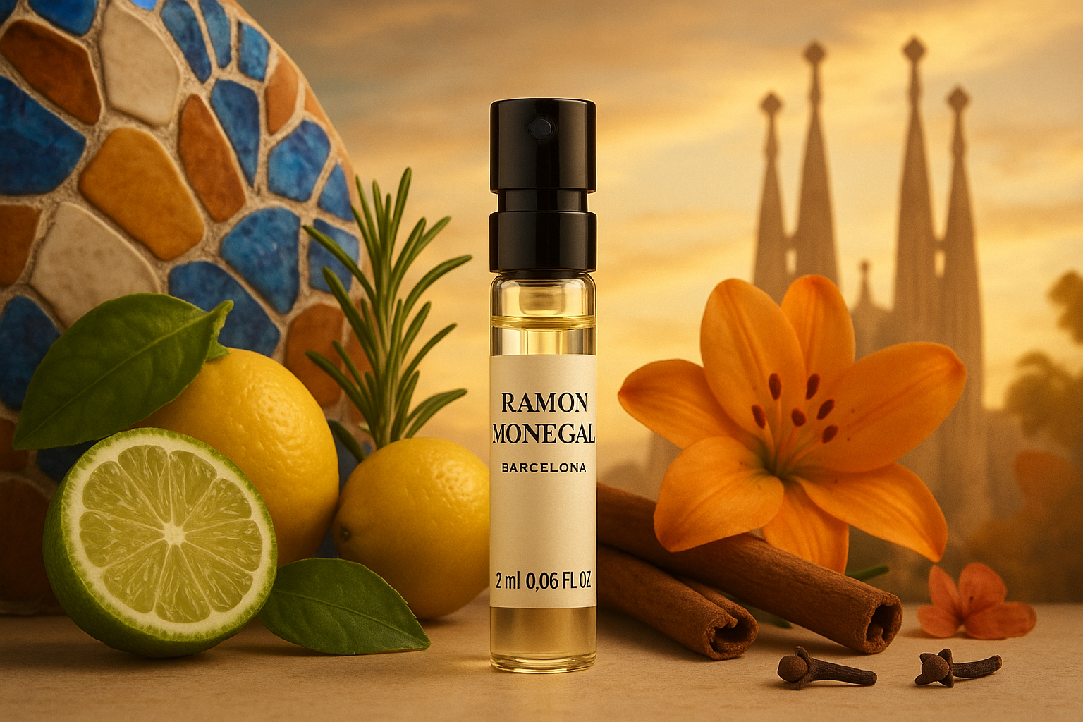Ramon Monegal Barcelona offisiell parfymeprøve 2ml 0,06 fl.o.z. parfymetester Ramon Monegal Barcelona offisiell parfymeprøve 2ml 0,06 fl.o.z. parfymetester