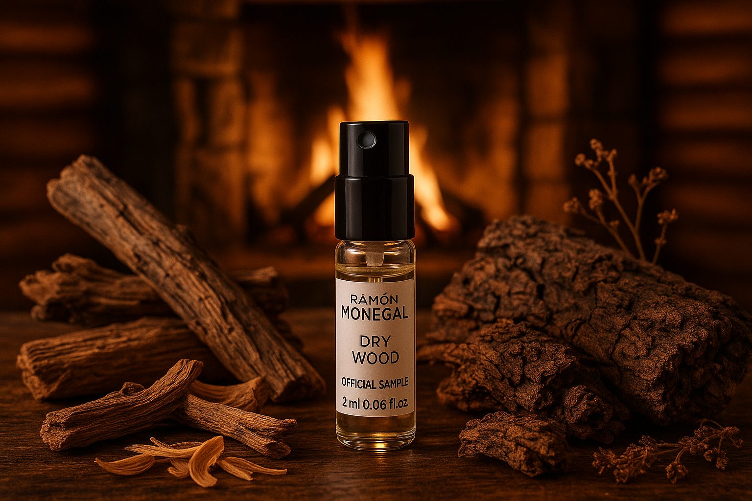 Ramon Monegal Dry Wood offisiell parfymeprøve 2ml 0,06 fl.o.z. parfymetester Ramon Monegal Dry Wood offisiell parfymeprøve 2ml 0,06 fl.o.z. parfymetester