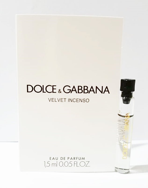 Velvet Incenso By Dolce & Gabbana 1,5 ml 0,05 fl. o.z. hivatalos parfüm minta, Velvet Incenso By Dolce & Gabbana 1,5 ml 0,05 fl. o.z. amostra oficial de parfume, Velvet Incenso By Dolce & Gabbana 1,5 ml 0,05 fl. o.z. 官方香水样品, Mostră oficială de parfum