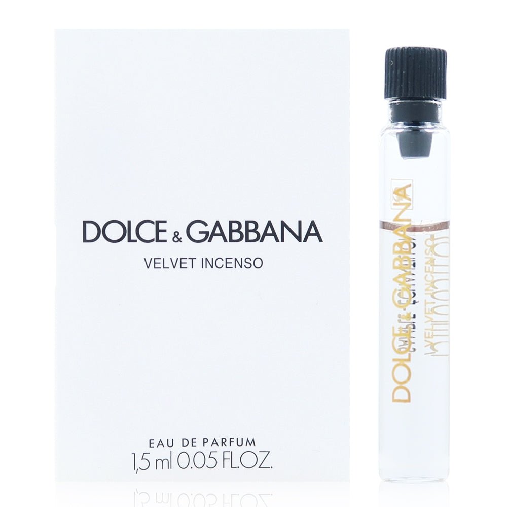 Velvet Incenso By Dolce & Gabbana 1,5 ml 0,05 fl. o.z. échantillon de parfum officiel, Velvet Incenso By Dolce & Gabbana 1,5 ml 0,05 fl. o.z. virallinen hajuvesinäyte, Velvet Incenso By Dolce & Gabbana 1,5 ml 0,05 fl. o.z. oficjalna próbka parfyme, V