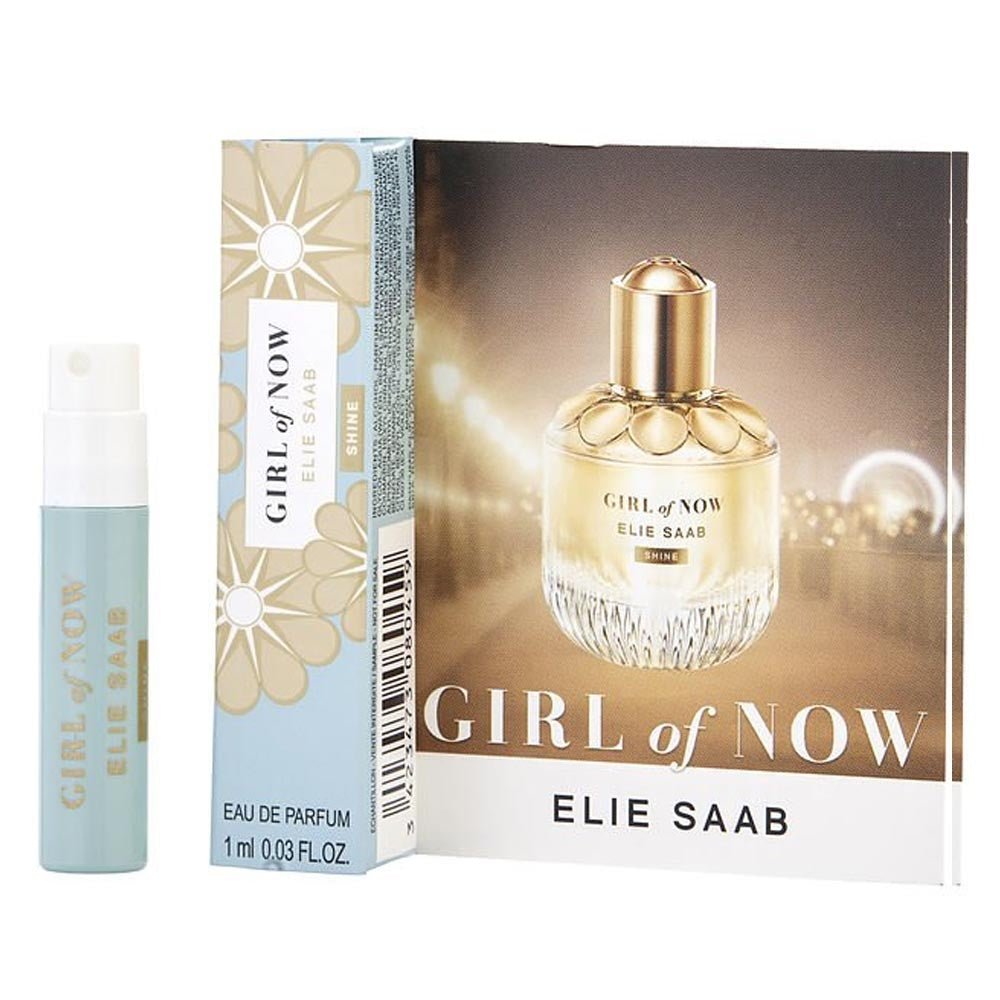 Elie Saab Girl of Now Shine 1ml 0,03 fl.oz 官方香水样品, Offisiell parfyme Elie Saab Girl of Now Shine 1ml 0.03 fl.oz, Elie Saab Girl of Now Shine 1ml 0.03 fl.oz officiálmu 1 ml. 0.03 fl.oz επίσημο δείγμα αρώματος, Elie Saab Girl of Now Shine 1ml 0.03 fl.o