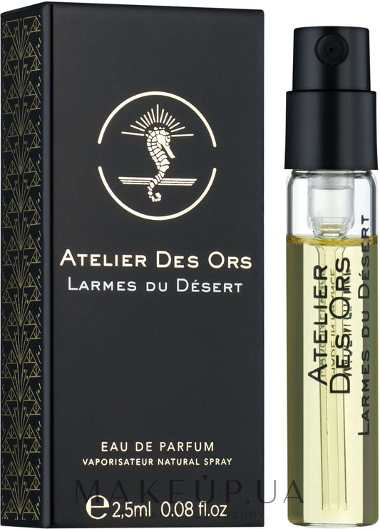Atelier Des Ors Larmes du Desert 2,5ml 0,08 fl. oz. Offisielle parfymeprøver