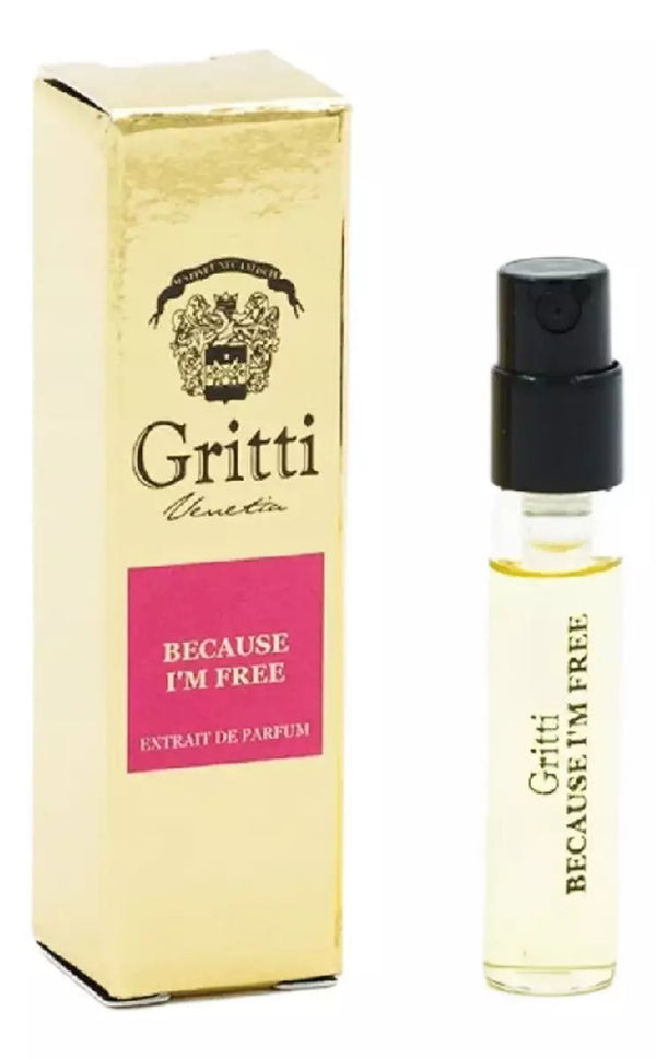 Gritti Because I'm Free offisiell parfymeprøve 2 ml 0,06 fl. oz.