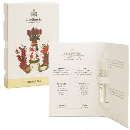 offisiell Carthusia parfymeprøve Carthusia Mediterraneo størrelse 2ml 0,06 oz.