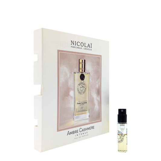 offisielle parfymeprøver av Nicolai Amber Cashmere Intens duft 1,8 ml 0,07 oz.