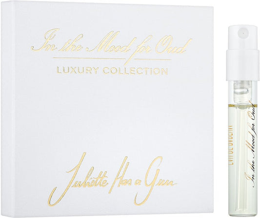 Juliette Has a Gun In the Mood for Oud 1.7ml Offisiell parfymeprøve, Juliette Has a Gun In the Mood for Oud 1.7ml 液量オンス公式香水サンプル, Juliette Has a Gun In the Mood for Oud 1.7ml проба, Juliette har en pistol i humør for Oud 1.7ml échantillon de parfum of
