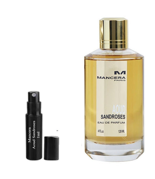 Mancera Aoud Sandroses 1ml 0,03 fl. o.z. parfymeprøve, Mancera Aoud Sandroses 1ml 0,03 fl. o.z. 液量オンス公式香水サンプル, Mancera Aoud Sandroses 1ml 0,03 fl. o.z. парфюмна проба, Mancera Aoud Sandroses 1ml 0,03 fl. o.z. échantillon de parfum, Mancera Aoud Sandr