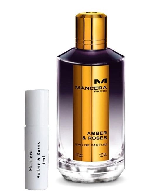 Mancera Amber & Roses prøve hetteglass spray 1ml