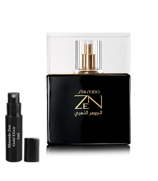 Shiseido Zen Gold Elixir 1ml 0,03 fl. o.z. parfymeprøve, Shiseido Zen Gold Elixir 1ml 0,03 fl. o.z. 液量オンス公式香水サンプル, Shiseido Zen Gold Elixir 1ml 0,03 fl. o.z. парфюмна проба, Shiseido Zen Gold Elixir 1ml 0,03 fl. o.z. échantillon de parfum, Shiseido Z